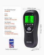 VEVOR Stud Finder Wall Scanner, 5 in 1, Electronic Wall Stud Detector with Smart Sensor, High-Definition LCD Display and Audio Alarm, for the Center and Edge of Metal, AC Wire, Joists, Pipes, Black