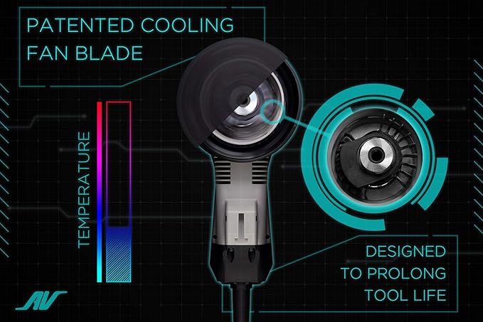 AirVANTAGE 5" Palm-Style, 2nd Generation Advanced Electric Sander Non-Vacuum with Low-Profile Pad (3/16- PSA Vinyl)