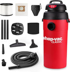 Shop-Vac 5 Gallon 5.5 Peak HP Wet/Dry Vacuum, Wall Mountable Compact Shop Vacuum with 6-23' Extra Long Hose & Attachments, Ideal for Jobsite, Garage, Car & Workshop. 9522236