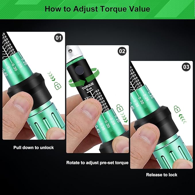 Spoke Torque Wrench, Motorcycle Spoke Wrench with 5.1-6.9mm Wrench Heads, Bike Torque Wrench, Spoke Torque Wrench for Dirt Bike Tool Kit