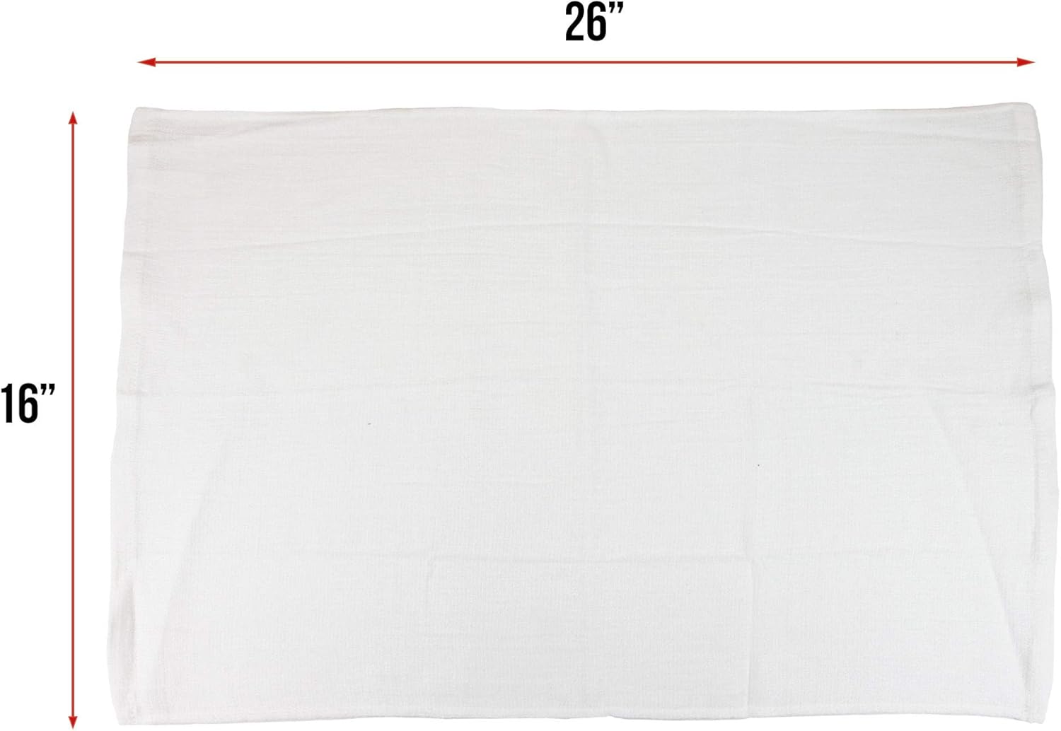 Arkwright Surgical Huck Towels - (Bulk Case of 120) Lint Free & Highly Absorbent Pre-Treated Cotton Cleaning Cloths, Perfect for Medical, Auto Detailing, Window, and Shop, 16 x 26 in, White