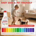 Floor Cleaning Solution Compatible with Roborock Q5/Q7/Q8/S7/S8/Qrevo Series, All Robot Vacuums & Wet Dry Vacuum, Floor Cleaner for Mopping, 4 Bottle Floor Cleaner Refill