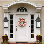 Darkaway 2pcs Outdoor Lights Fixtures Wall Mount, Large 22inch Outdoor Wall Sconce Lights with Seeded Glass Waterproof Outside Exterior Lights Fixture for House Front Porch Patio