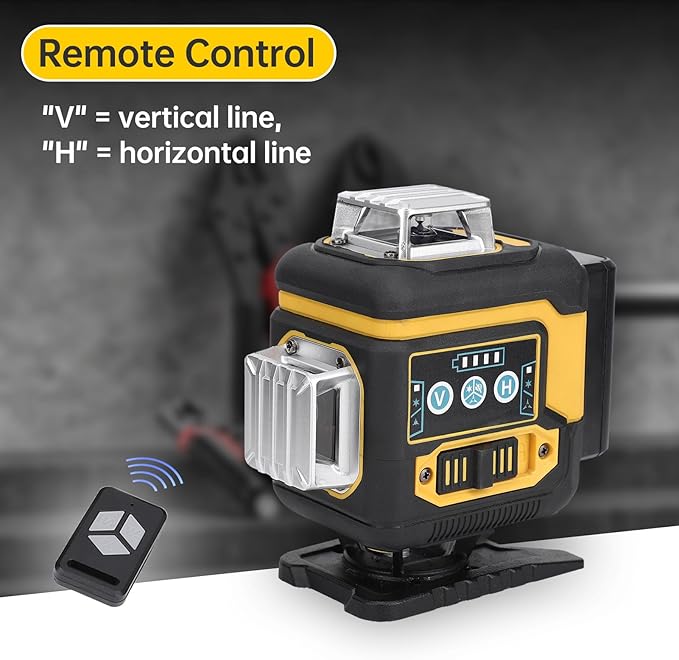 Laser Level with Tripod, 4 x 360 Self Leveling Laser Measuring Tool Green 16 Line Level Laser 360 Self Leveling for Construction, Home Renovation, Picture Hanging