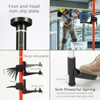 MOETER 12Ft/3.7M Telescoping Laser Level Pole, Adjustable Laser Pole with Universal Mounting Bracket 1/4”-20 & 5/8”-11 Adapters, Laser Level Stand for Rotary & Line Lasers (Without Tripod)