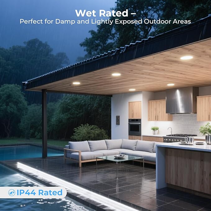 PAR38 LED Outdoor Flood Light Bulbs, 100W Equivalent, 5000K Daylight White, Dimmable Waterproof LED Floodlight for Porch Yard Garage, E26 Base 1050LM, 13W, 15,000 Hrs, 6 Pack