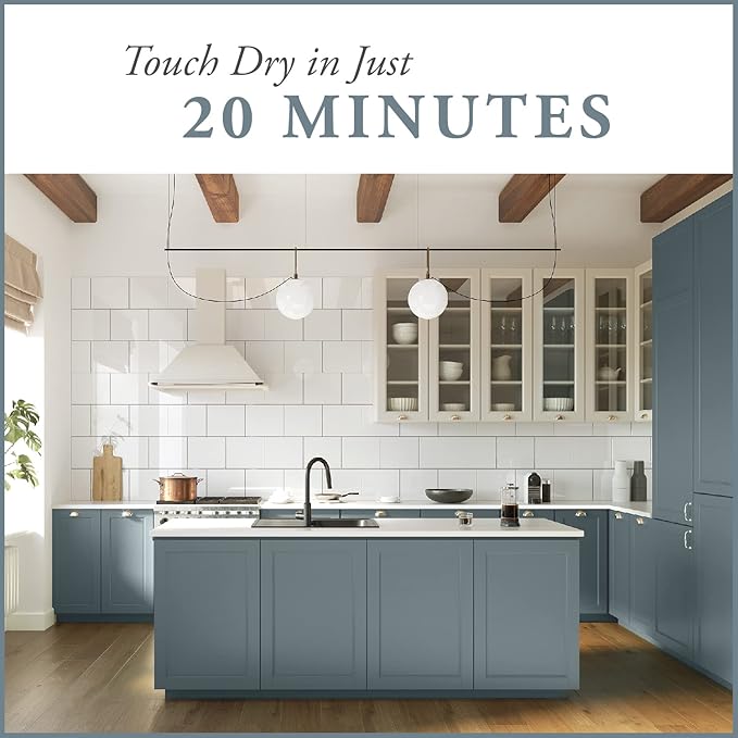 AMY HOWARD AT HOME Chalk-Based One Step Paint for Furniture, Cabinetry, Decor, Finish, and More | No Stripping, Sanding, or Priming | Medium Base | 32 Ounce | Geyer Gray