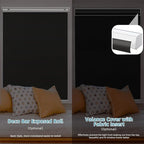 SmartWings Motorized Smart Blinds with Remote, Custom Automatic 100% Blackout Roller Shade Compatible with Alexa/Homekit/Google, Electric Smart Blinds for Indoor Windows, Eclipse Black