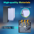 ledmo LED Wall Lights, 12W 6000K Outdoor Modern Porch Light Outdoor, 1000LM Double-Layer Aluminum Square Exterior Wall Mount Fixture IP65 Waterproof for House