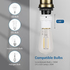 DEWENWILS Light Sensor Socket, E26 E27 Dusk to Dawn Light Bulb Sockets for Light Fixtures, Compatible with Incandescent/CFL/LED/Halogen Bulbs, ETL Listed, 6 Pack, White