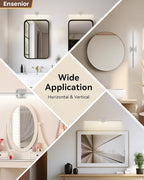 Ensenior Modern Vanity Light 24 Inch, Built-in Dimmer, 14W Dimmable 5CCT LED Light Fixture Over Mirror, Matte Grey Bar for Bathroom Mirror Cabinets Bedroom-FCC Certificated