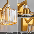 Crystal Vanity Lights Gold 4 Light Bathroom Light Fixtures Over Mirror Modern Vanity Light for Bathroom