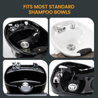 Salon Shampoo Bowl Faucet Vacuum Breaker Kit Spa Beauty Salon Shampoo Bowl Sink Hair Salon Bath Accessories Bathroom Hot Cold Faucet Spray Hose Replacement Set for Backwash Barber Chair