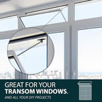 MEGA HANDLES Transom Door Chain 12-Inch, Door Chain Stopper for Transom Windows, Cabinet Door Restraint, Chain Lid Support, Durable Transom Window Hardware for Enhanced Safety - Matte Black