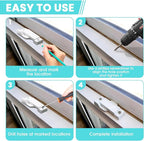 5Pcs F2590 Sash Lock - Replace Broken Window Locks, 2-1/4” Mounting Hole Centers, White Window Latch Replacement Parts for Vertical and Horizontal Sliding Windows