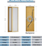 2-Pack Outdoor Wall Light LED 30W Aluminum - Gold Modern Exterior Sconce,3000K Warm,Waterproof Rectangular Porch Wall Mount Lighting Brightens to Patio,Garage,Front Door