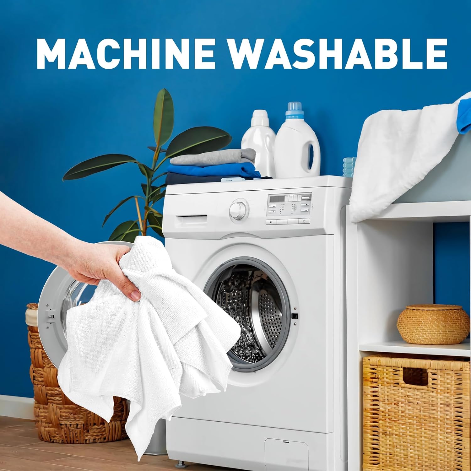 White Microfiber Towels- 150 Pack, Microfiber Cleaning Cloths Bulk, Microfiber Towels for Cars, Cleaning Rags (12x12 inches)