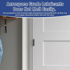 24 Pack Rounded Matte Black Door Hinges 3.5 inch x 3-1/2", 5/8 Radius Storage Hinge with White Interior Decoration Doors Classic Colour Coordination Closet Shed Hardware for Inside Home Improvement