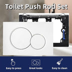 Dual Flush Actuator Plate, Compatible with Geberit 115.770.46.5. Replacement Parts for Concealed Cistern Toilet Repair (White)