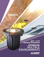 MALORY Brass Top Cover Landscape Well Lights, (4.6''H) 12V Low Voltage Outdoor In Ground Lights,Landscape Lighting for Pathway, Driveway and Garden 10-Pack with Bulb (Flat Top)