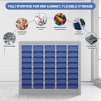 40-Drawer Parts Storage Cabinet – Multi-Purpose Organizer for Screws, Bolts, Nails, Craft Supplies, Legos, Makeup & Tools – Compact Plastic Drawer Unit for Garage, Workshop, Classroom & Home