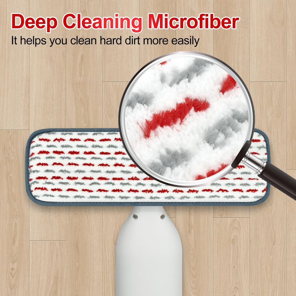 4 Pack Upgraded Reusable Mop Pads Compatible with Swiffer PowerMop, Mopping Pad Compatible with Swiffer Power Mop, Spray Refill for Multi-Surface Floor Cleaning, Reusable Thicker Microfiber Material