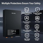 Electric Tankless Water Heater SIVUATEK 24kW, 240V - On-Demand Hot Water for Whole House - ETL Certified, Self Modulating - Compact Design for Easy Installation - for 4 Point of Use Hot Water