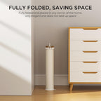 Tripod Clothes Drying Rack, Garment Rack Portable and Foldable Space Saving Laundry Drying Rack - Dryer Rack Clothing Floor Folding Balcony Bedroom Household (Beige(Wood), 16 rods)