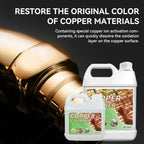 Copper Cleaner & Rust Remover & Polish - 3-in-1 Formula Action Fast-Acting Removes Rust, Oxidation and Restores Shine | Professional Grade Brass Cleaner Safe for Various Copper Products (3.8kg)