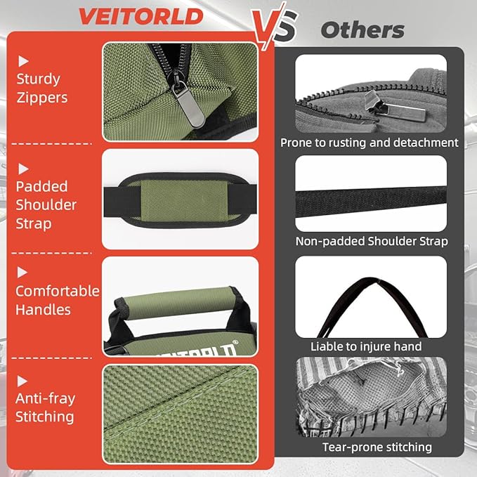 Tool Roll Up Bag, Gifts for Men Dad Husband Him, 1680D Portable Tool Storage for Men, Heavy Duty Tool Organizer with Detachable Pouches&Wrench Roll for Mechanic