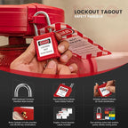Lockout Tagout Locks 6-Pack｜OSHA Purple Loto Locks Keyed Different｜2 Keys/Lock for Industrial Machinery & Electrical Panels｜Chrome Steel & Laser Coding