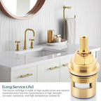 Faucet Cartridge Replacement for Kohler 1000187, Used in Deck Faucets with 3/4 inch Valves, Cold Ceramic Valve Faucet Replacement Parts (Cold 1000187)