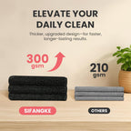 Microfiber Cleaning Cloth, 12 Pack Lint-Free and Highly Absorbent Rags, Black Reusable Microfiber Towels for Car, Kitchen, Bathroom and Household Cleaning Supplies, 11.8"X11.8"