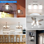 Kawaya E26 LED Edison Bulbs: 6-Pack 8W Equivalent 80W Dimmable LED Bulbs - Vintage ST58 5000k Daylight White - 800 Lumens High Brightness Bulbs with 90+ CRI - Clear Glass