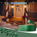 K KASONIC - 31FT Halloween Lights Outdoor Extension Cord with Mutil Outlets, ETL Listed Heavy Duty Electrical Cord with Protective Covers, Weatherproof Extension Cord for Outside, 16AWG/1625W, Green
