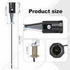 PATIKIL Candelabra Base Lamp Holder Light Socket, 3pcs UL Listed Keyless E12 Bulb Socket with 9.8" Wire Leads for E12 Incandescent LED Light Bulbs, 2.4" Tall