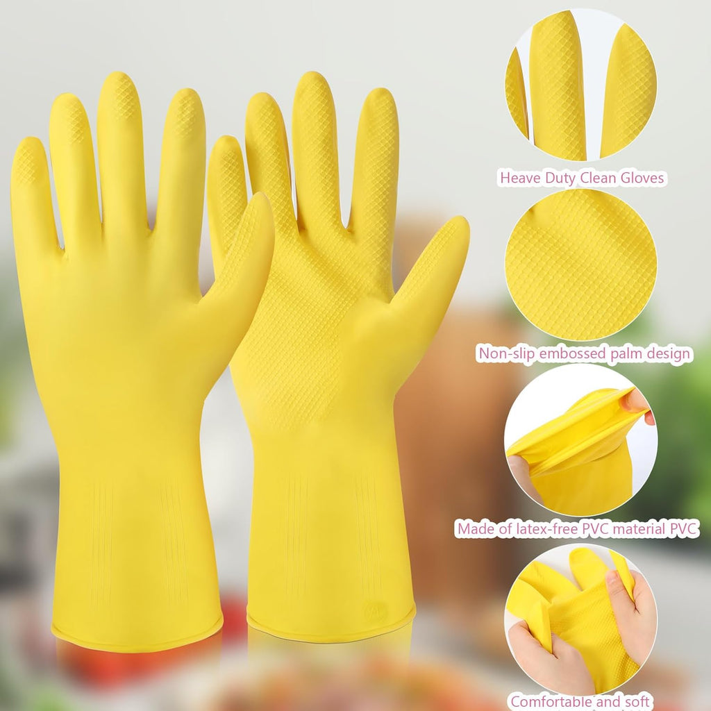 36 Pair Reusable Household Gloves Long Rubber Dishwashing Gloves Kitchen Cleaning for Dishes Clean Gardening