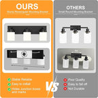 IZORRO Bathroom Vanity Light Fixture, 3-Light 22 Inch Matte Black Bathroom Light Fixtures Over Mirror, with White Glass Shade, Modern Farmhouse Vanity Lights, Rustic Restroom Lighting Fixtures