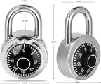 Combination Padlock 48 Pack, Fixed Dial Combination Padlock with Different Combinations, 2 in. Wide. Black Turntable, Lock for Gym & Locker, School, Toolbox, and More