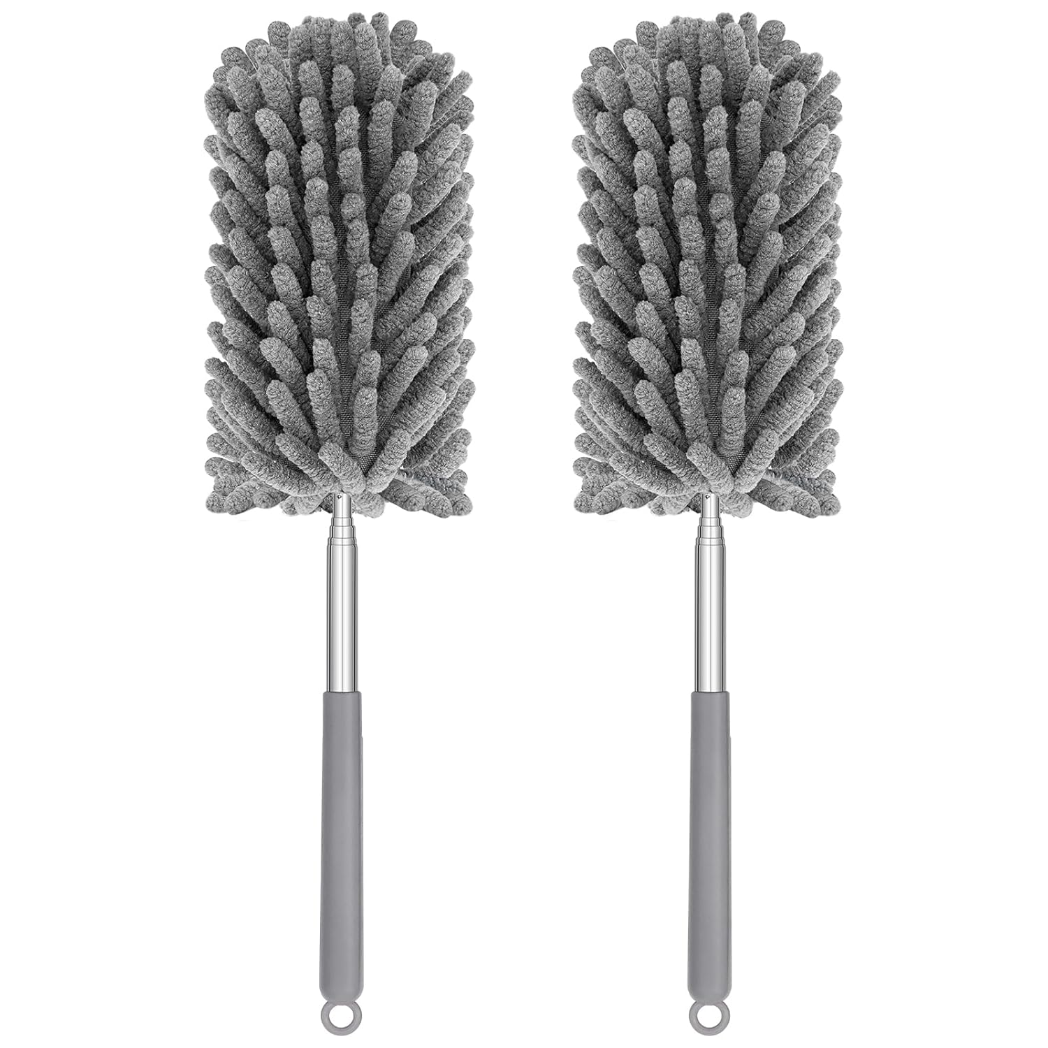 Mini Duster for Cleaning, 360° Bendable Hand Dusters with Extension Pole, Washable Small Duster for Car Interior, Office, Furniture