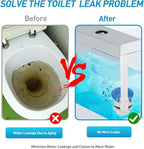 Toilet Flapper Replacement Kit - Premium Silicone Toilet Flusher Replacement Kit with Steel Chain, Universal American Standard Toilet Stopper Flapper 3 Inch, Fits for Various Toilet Types, Blue,1PCS