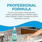 Kinzua Environmental Fly-Zyme, Highly Concentrated Enzyme Drain Cleaner for Pipes, Drain Gel for Fruit Flies, Organic Waste Degrader & Odor Neutralizer, 32 fl oz