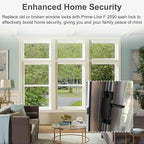 Window Sash Lock for Prime-Line F 2589, Sash Locks for Additional Home Security - 2 Pca