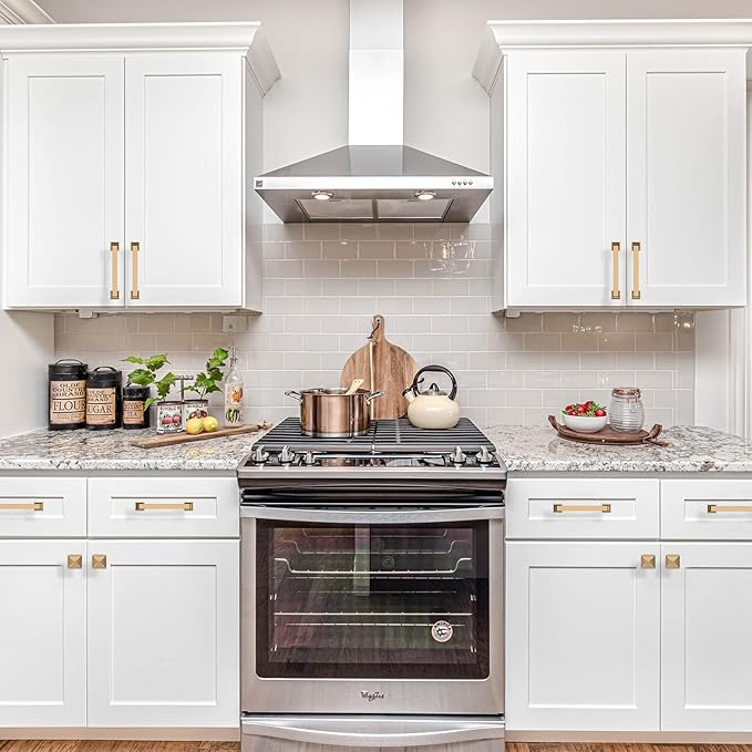 6 Pack Bronze Cabinet Knobs - 1.2 Inch Square Champagne Dresser & Drawer Knobs