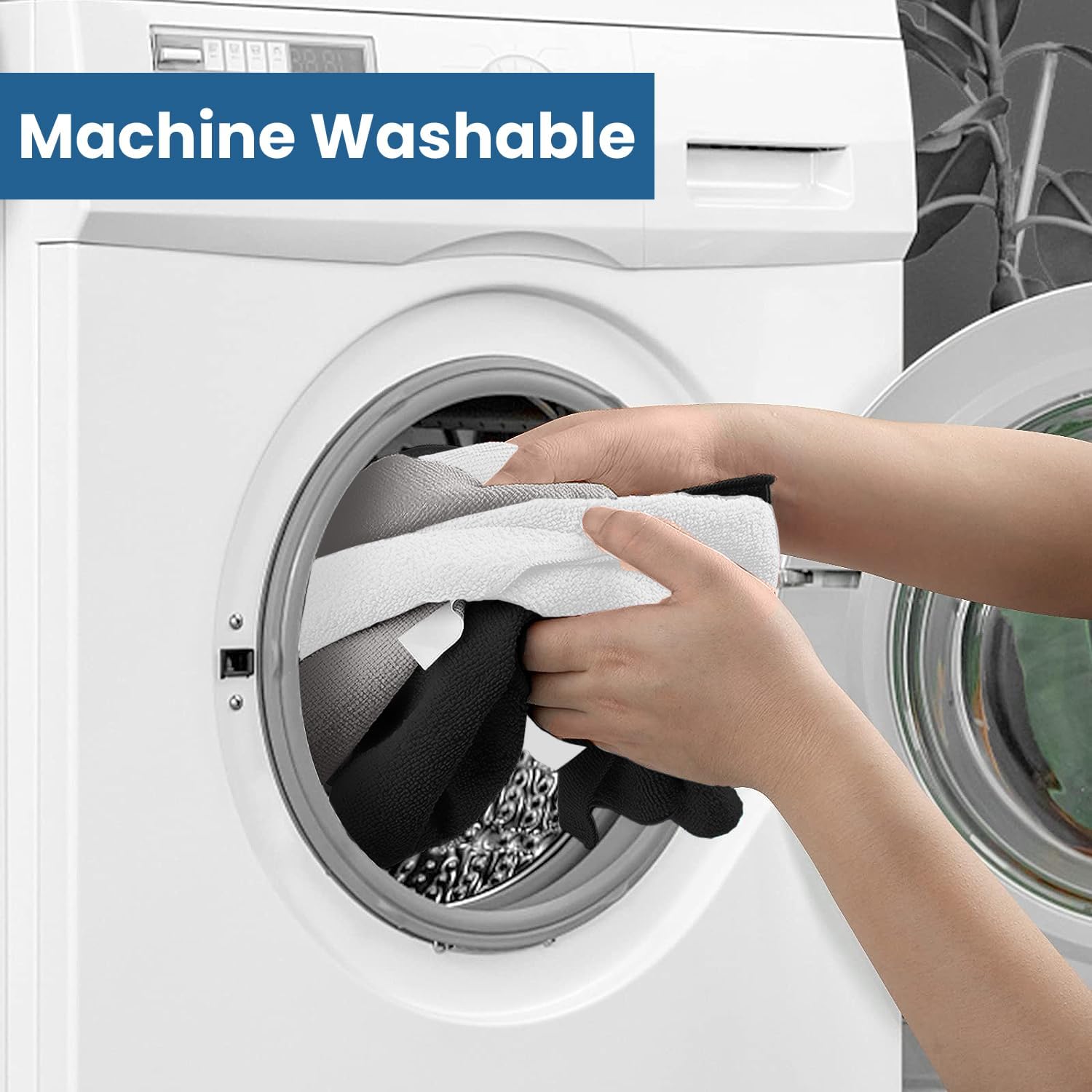 DAN RIVER 24-Pack Microfiber Towels – Ultra Absorbent, Lint-Free & Streak-Free Kitchen Rags Cleaning for Home, & Car - Must-Have Cleaning Essentials - 12" x 12" - Gray White Black