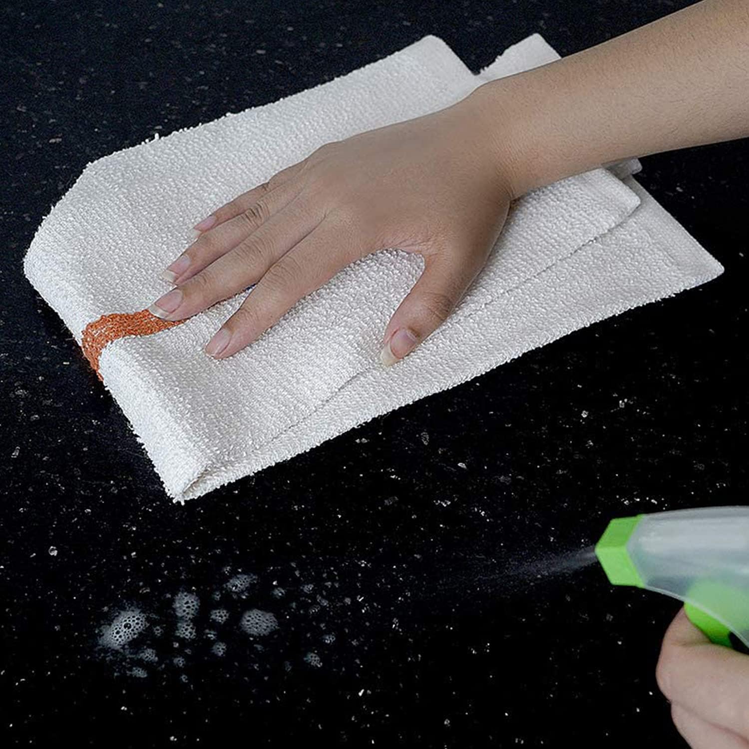 Bar Mop Gold Stripe 6 lbs 16x19 Pack of 36 100% Cotton Double Stitched Route Ready Absorbent Kitchen Towel Dish Towels and Dishcloths Towels Sets Washcloth Kitchen Towels