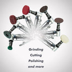 Air Angle Die Grinder, 0.25 hp and 21,000 RPM Motor, Lightwight Aluminum Body, Safety Lock, With 1/4" 1/8" Collets, Pneumatic Power Tool For Grinding and Polishing on Metalwork Woodwork