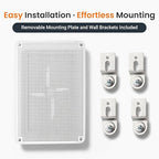 QILIPSU Waterproof Junction Box IP67 Outdoor Plastic Electrical Project Enclosure Weatherproof with Mounting Plate, Wall Brackets, Hinged Clear Cover 14.8"x10.8"x6.1" CC