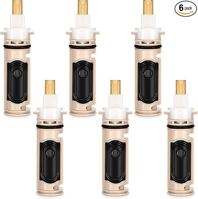 Qunclay 6 Pack Handle Faucets Tub Bathtub Shower Cartridge Replacement Tool Brass and Plastic Shower Part Compatible with Moen 1222 Replacement Cartridge Kit