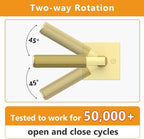 Amerdeco 5 Pack Brushed Gold Passage Door Handles,Heavy Duty Non-Locking Door Lever for Hall, Closet,Office Area, Shopping Malls AM0021